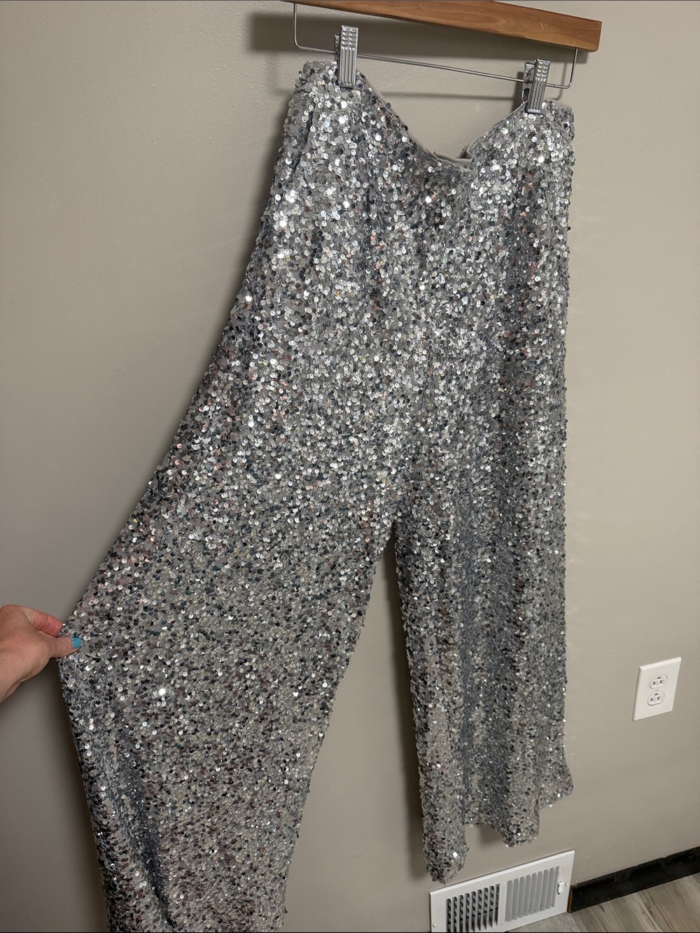 Dressed in LALA Disco Fever Sequin Trousers Size M - Picture 2 of 4